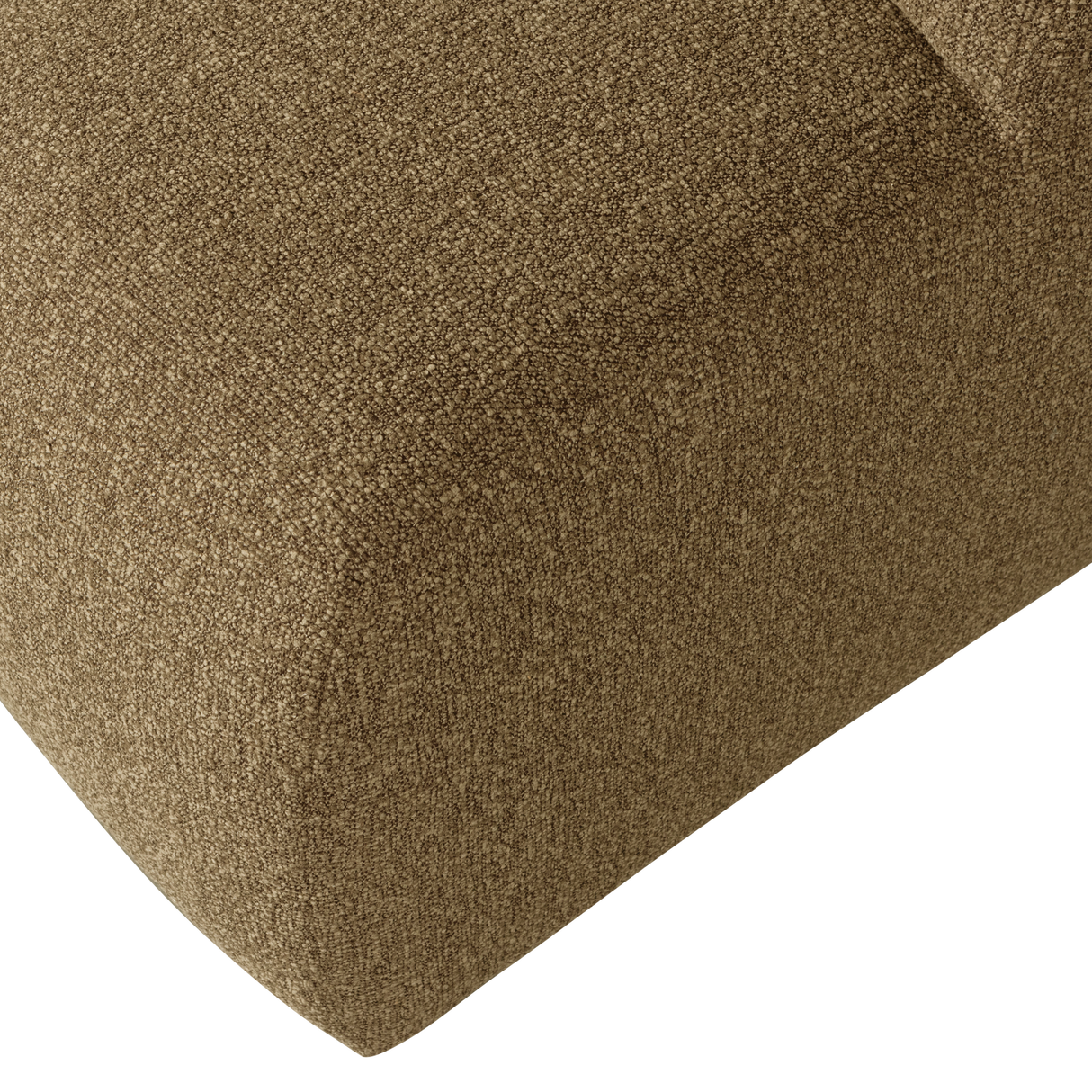 Mojo Poef Boucle Geel/Bruin Melange