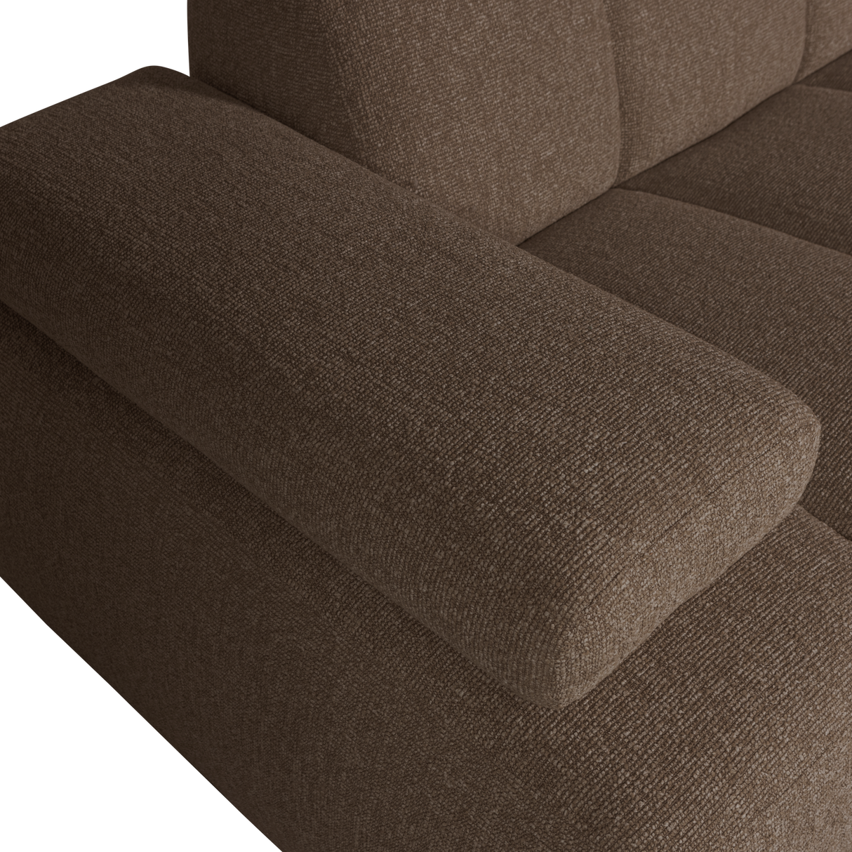Mojo Chaise Longue Bank Rechts Boucle Bruin Melange