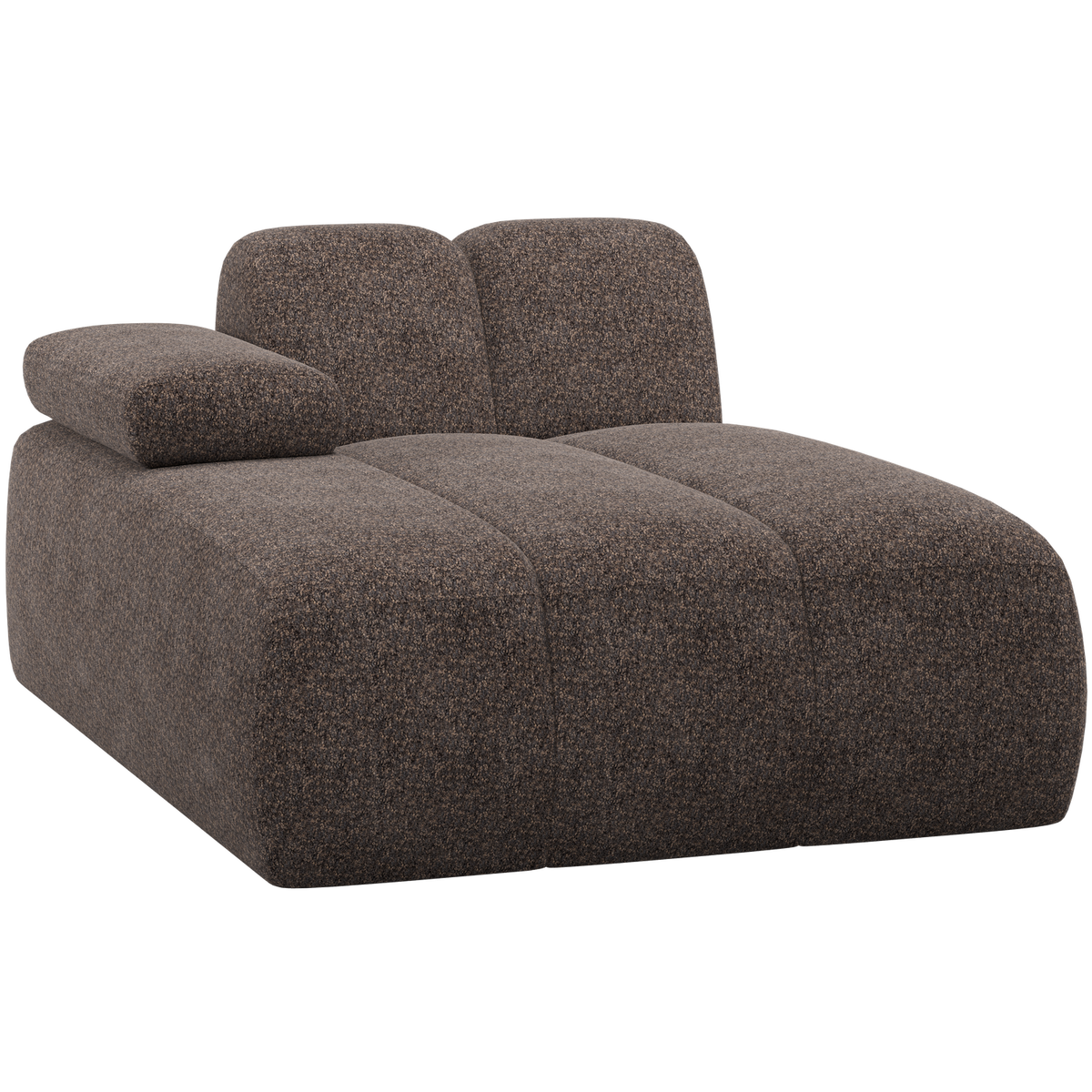 Mojo Chaise Longue Element Links Wollig Bruin