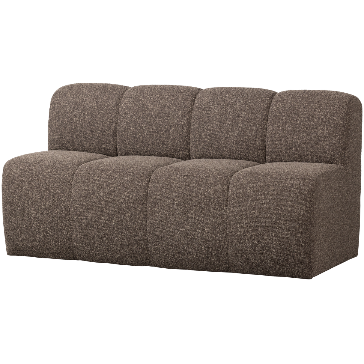 Mojo Eetbankje 164 Cm Met Rugleuning Boucle Bruin Melange
