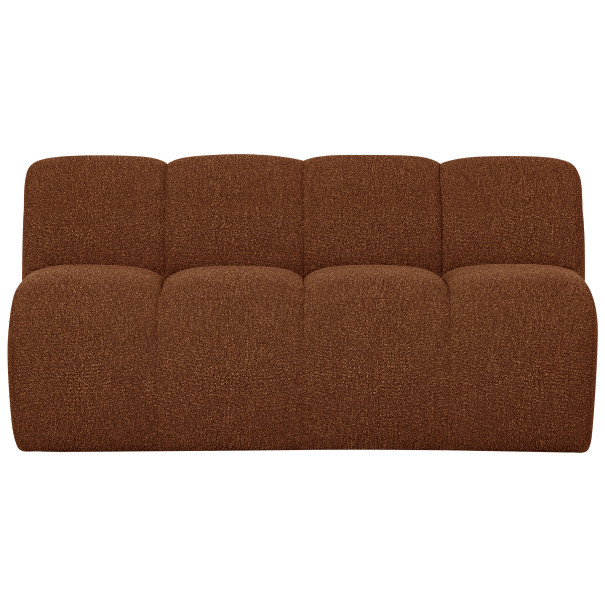 Mojo Eetbankje 164 Cm Met Rugleuning Boucle Roestbruin Mel