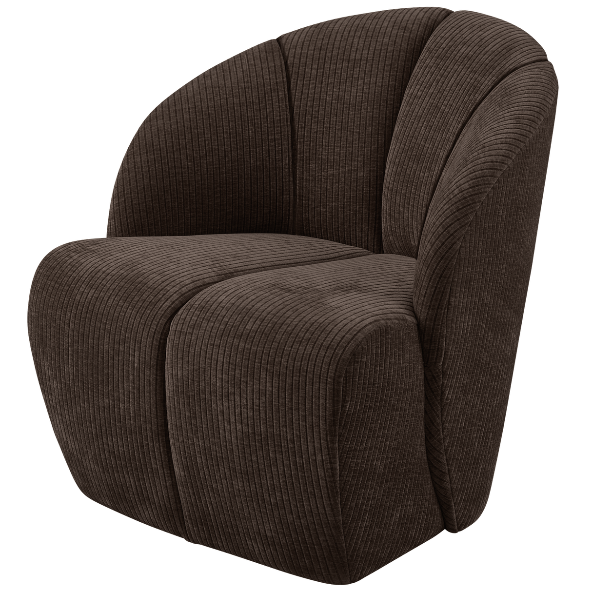 Mojo Draaifauteuil Ribstof Bruin