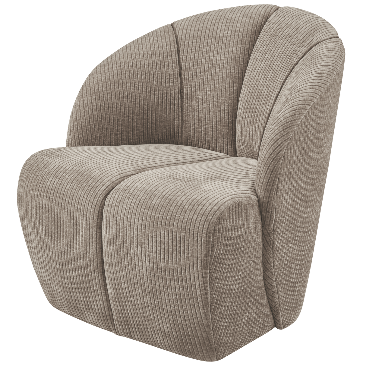 Mojo Draaifauteuil Ribstof Donkerzand van WOOOD – Luxe comfort op maat van PureWonen. Vraag naar de beste prijs.