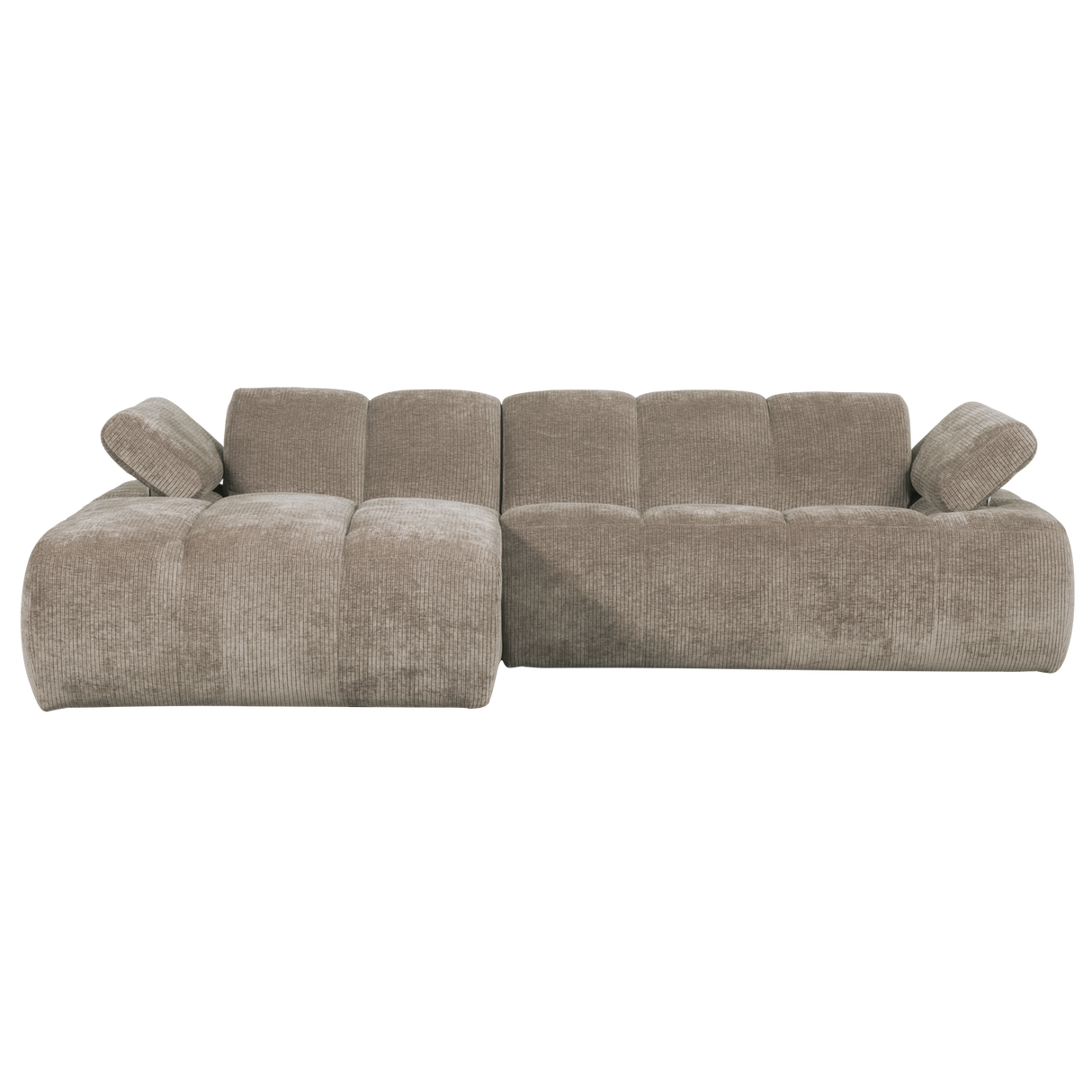 Mojo Chaise Longue Bank Links Ribstof Donkerzand