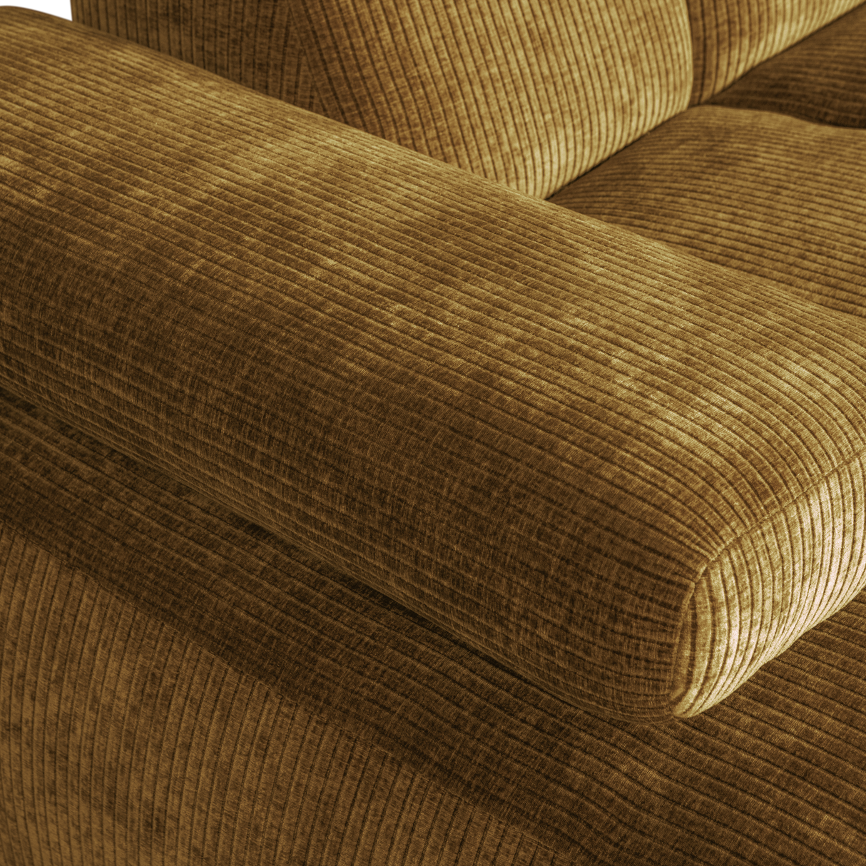 Mojo Chaise Longue Bank Links Ribstof Honinggeel