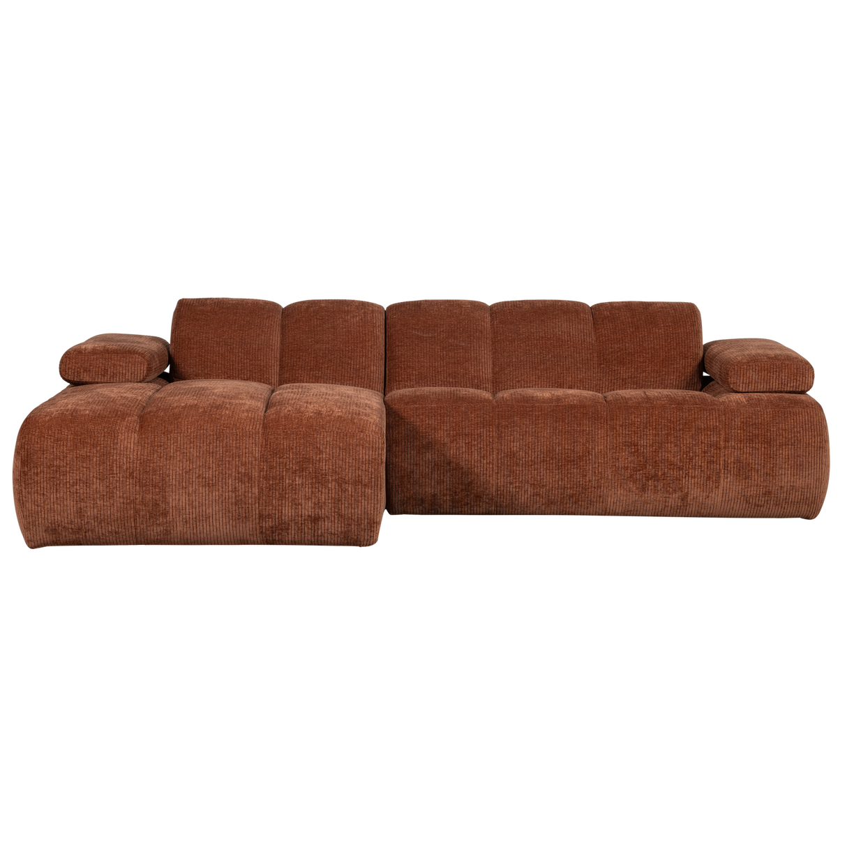 Mojo Chaise Longue Bank Links Ribstof Roestbruin