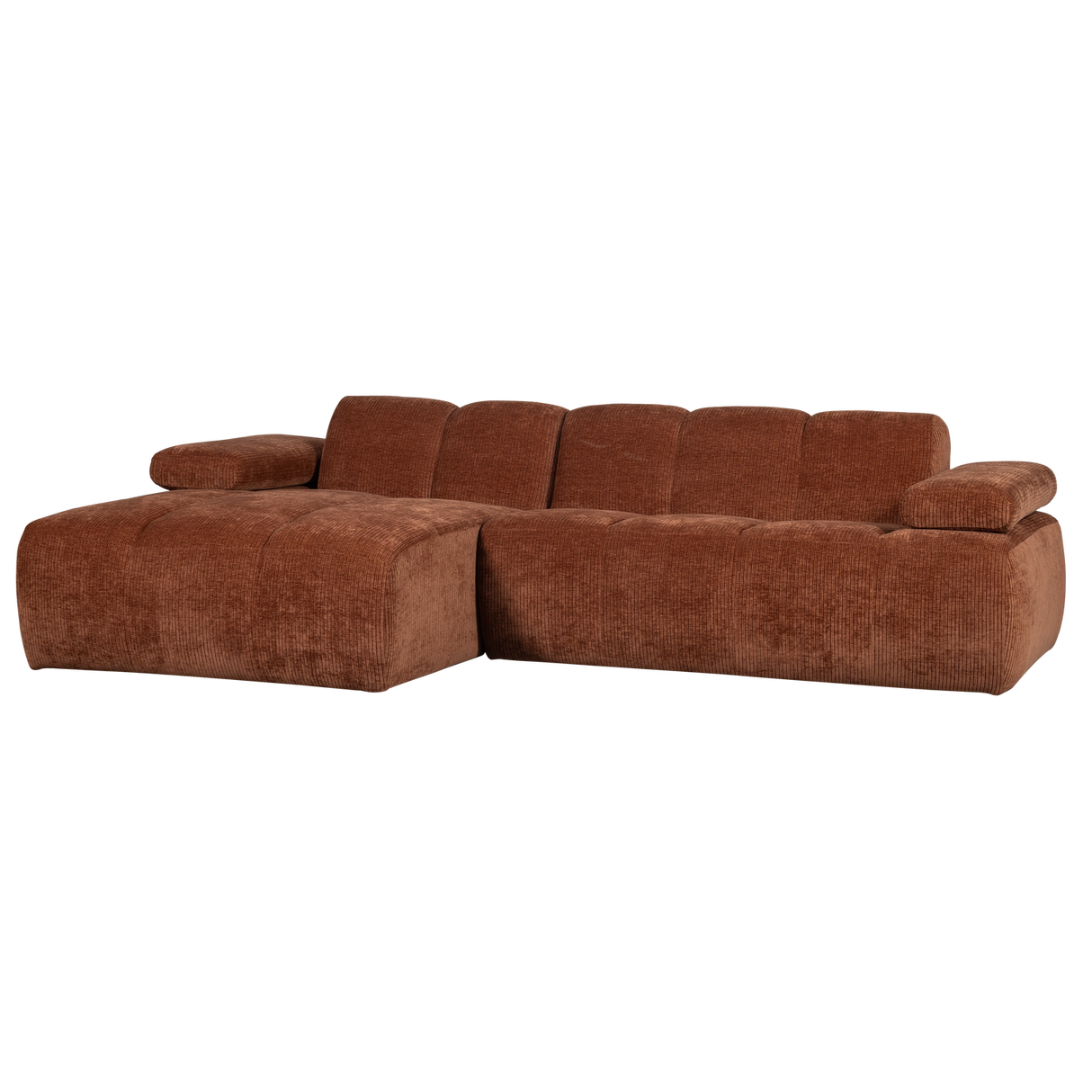 Mojo Chaise Longue Bank Links Ribstof Roestbruin