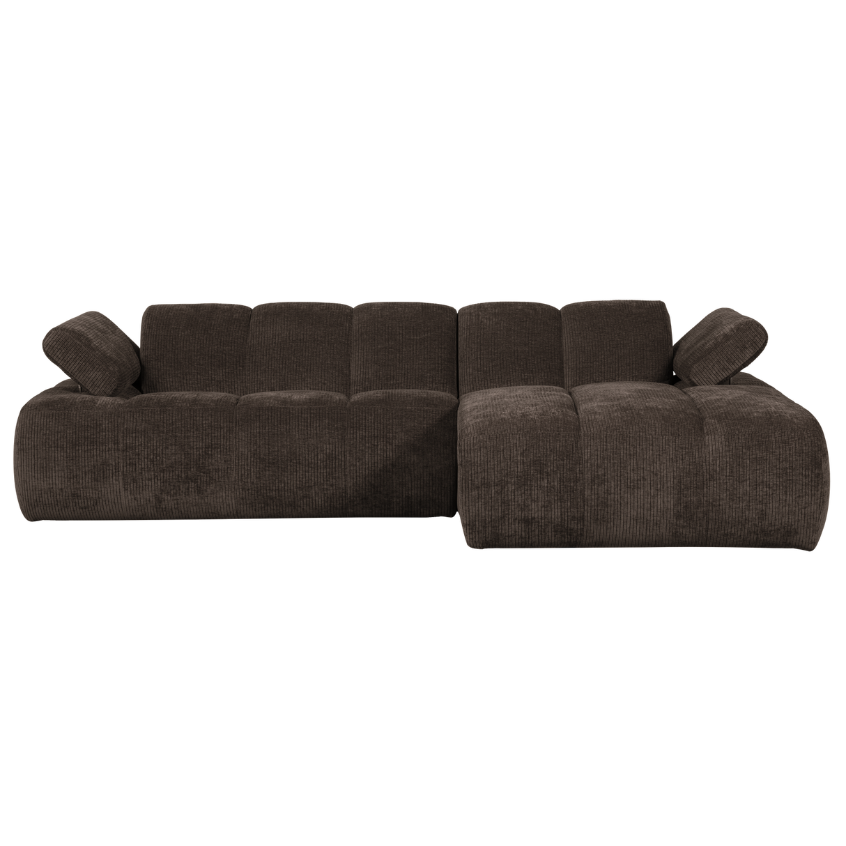 Mojo Chaise Longue Bank Rechts Ribstof Bruin