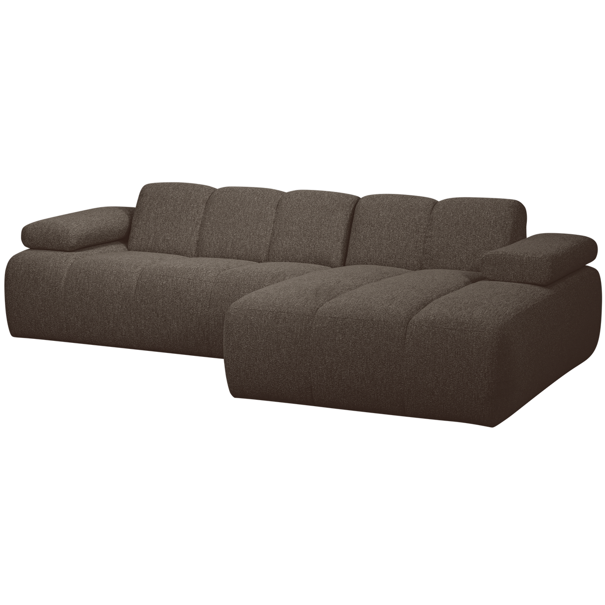 Mojo Chaise Longue Bank Rechts Boucle Bruin Melange