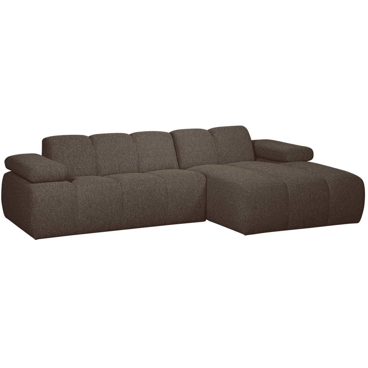 Mojo Chaise Longue Bank Rechts Boucle Bruin Melange