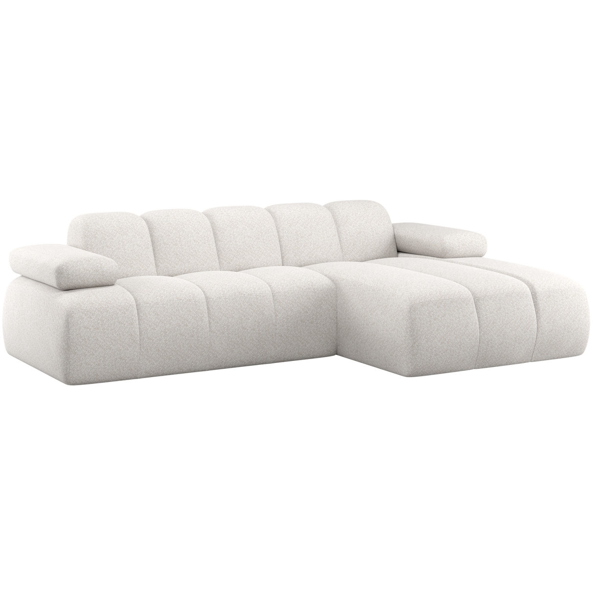Mojo Chaise Longue Bank Rechts Wollig Ecru
