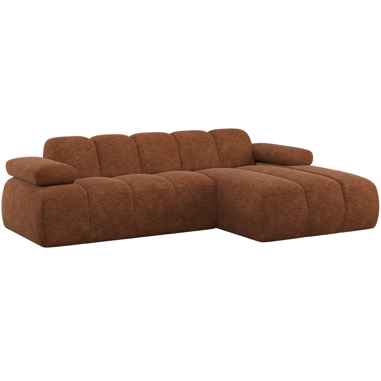 Mojo Chaise Longue Bank Rechts Wollig Roestbruin
