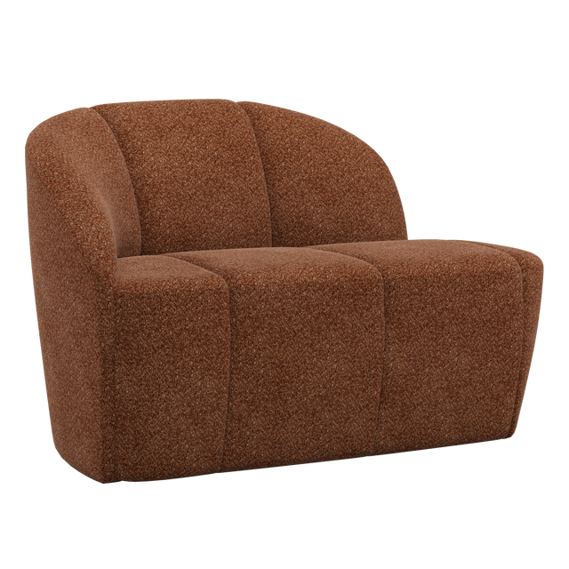 Mojo 2 Zits Bankje Links Wollig Roestbruin