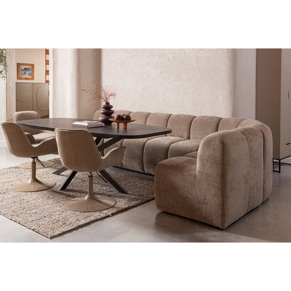 Efia Vloerkleed Wol Bruin Melange 170 X240 Cm