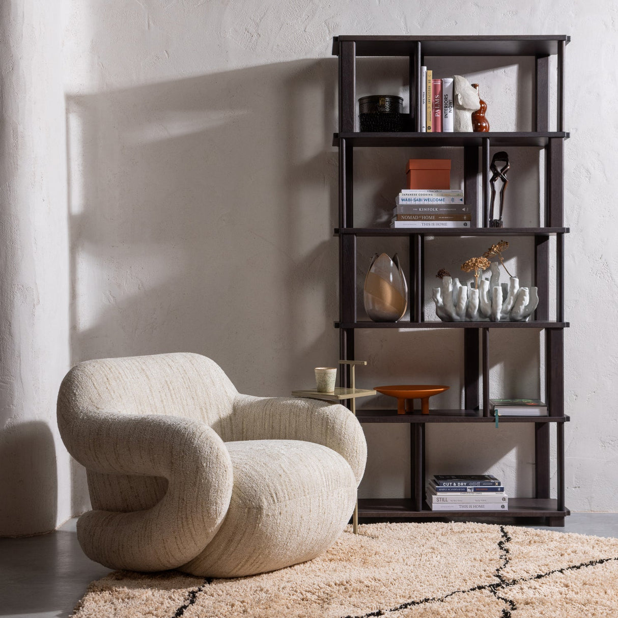 Folke Fauteuil Chenille Naturel Melange