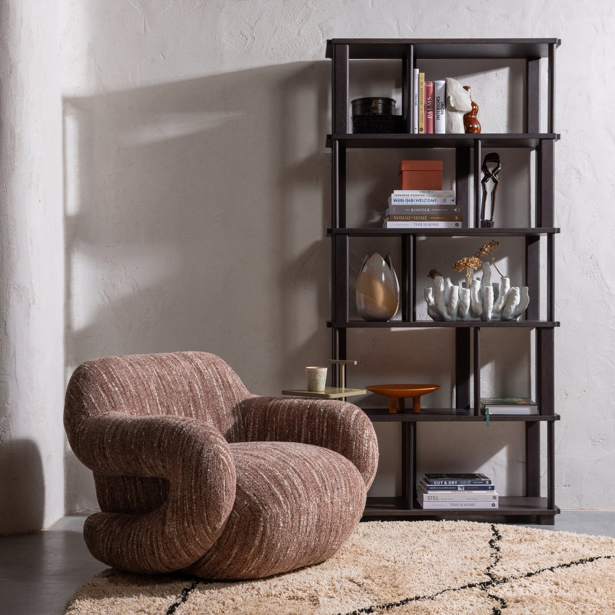 Folke Fauteuil Chenille Oudroze Melange