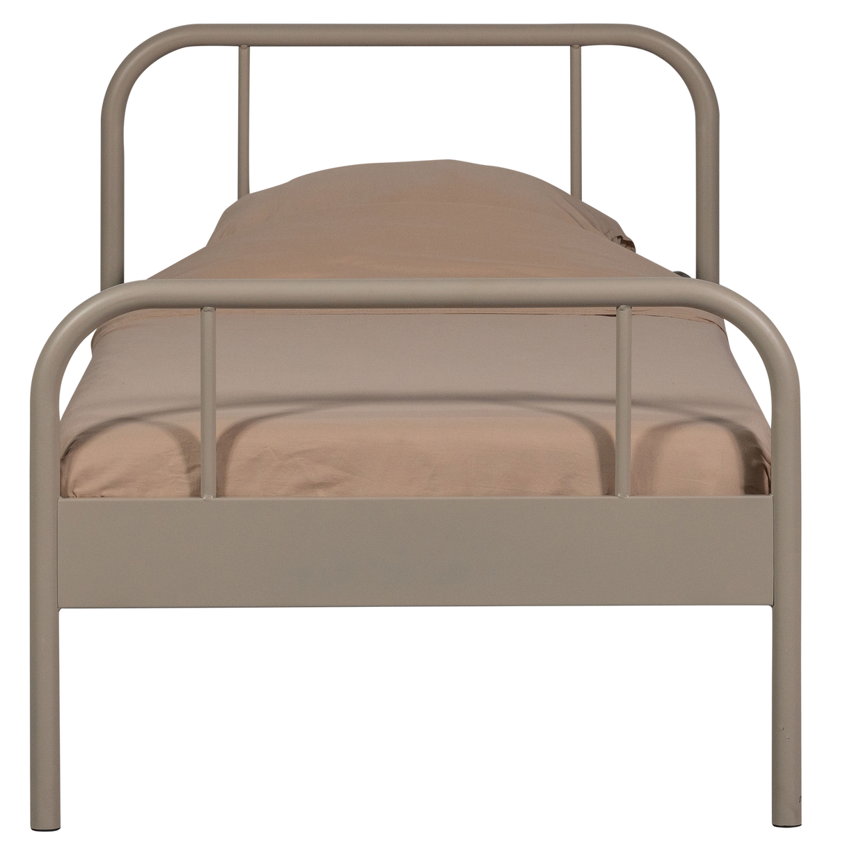 Mata 1 Persoons Bed Metaal Zand 90 X200 Cm