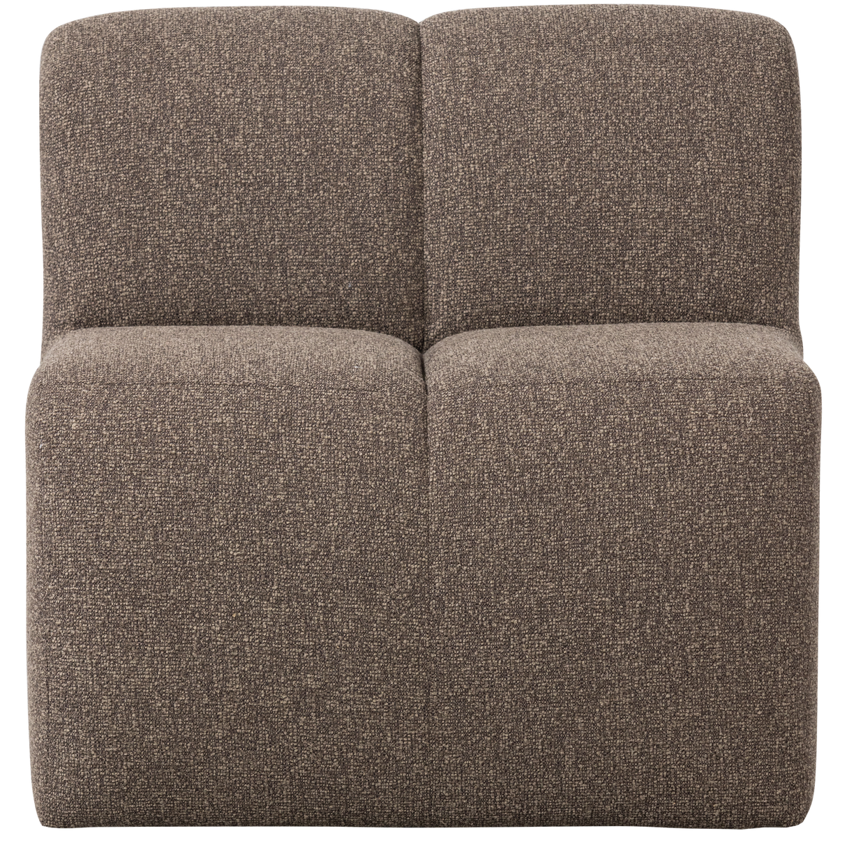 Mojo Eetbankje 84 Cm Met Rugleuning Boucle Bruin Melange