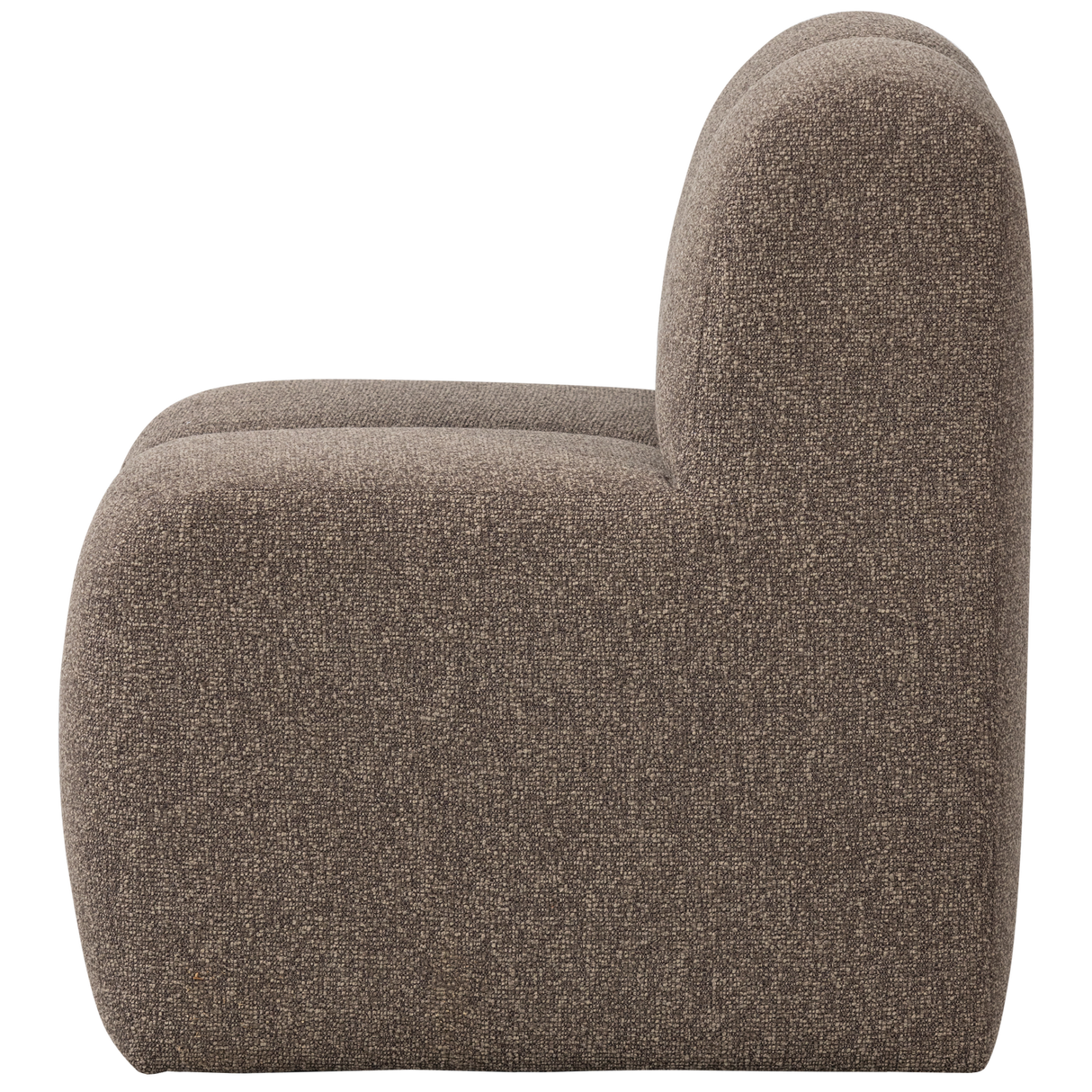 Mojo Eetbankje 84 Cm Met Rugleuning Boucle Bruin Melange
