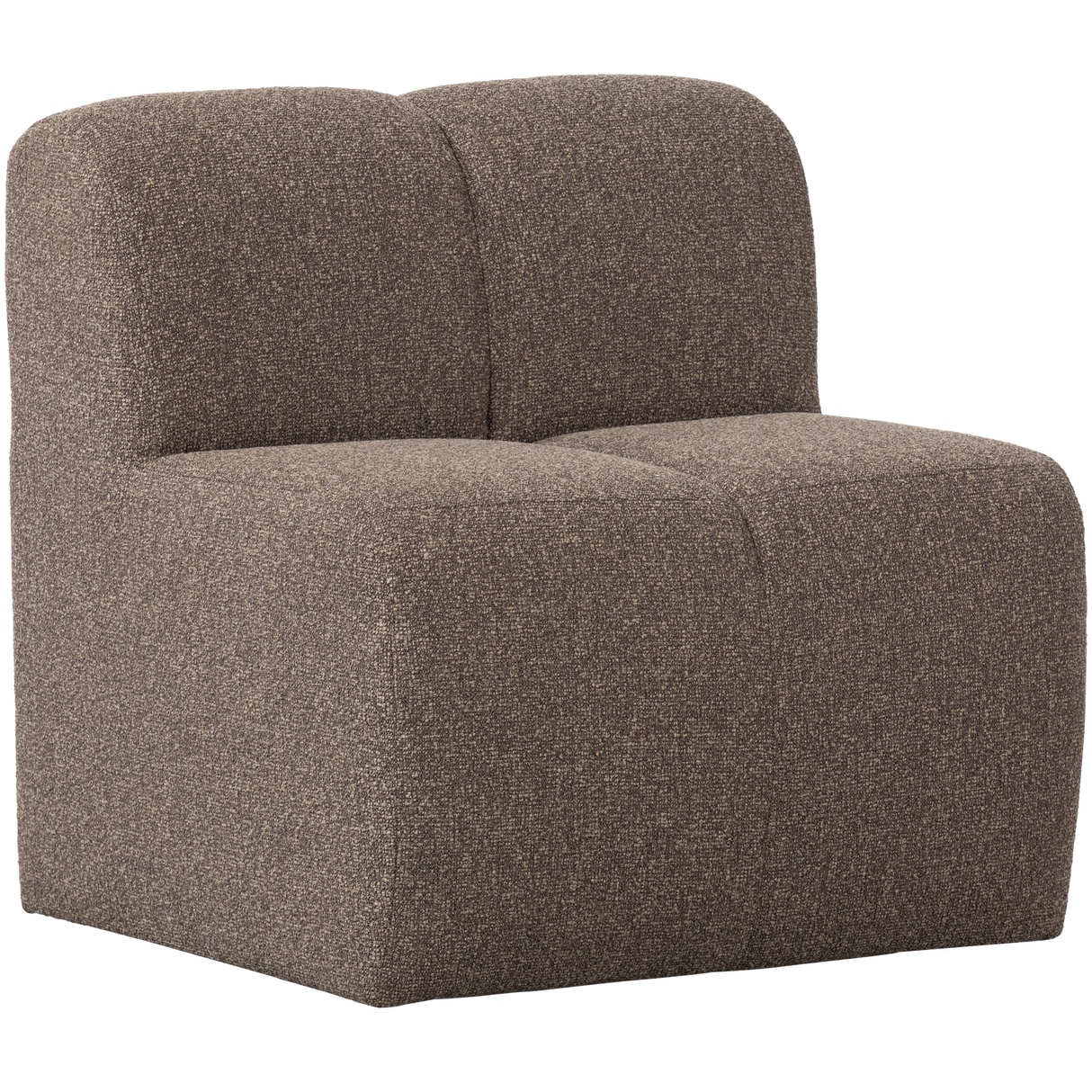Mojo Eetbankje 84 Cm Met Rugleuning Boucle Bruin Melange