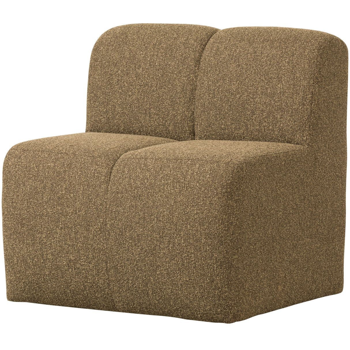 Mojo Eetbankje 84 Cm Met Rugleuning Boucle Geel/Bruin Melange