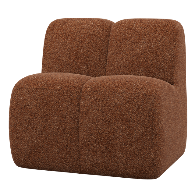 Mojo Eetbankje 84 Cm Met Rugleuning Wollig Roestbruin