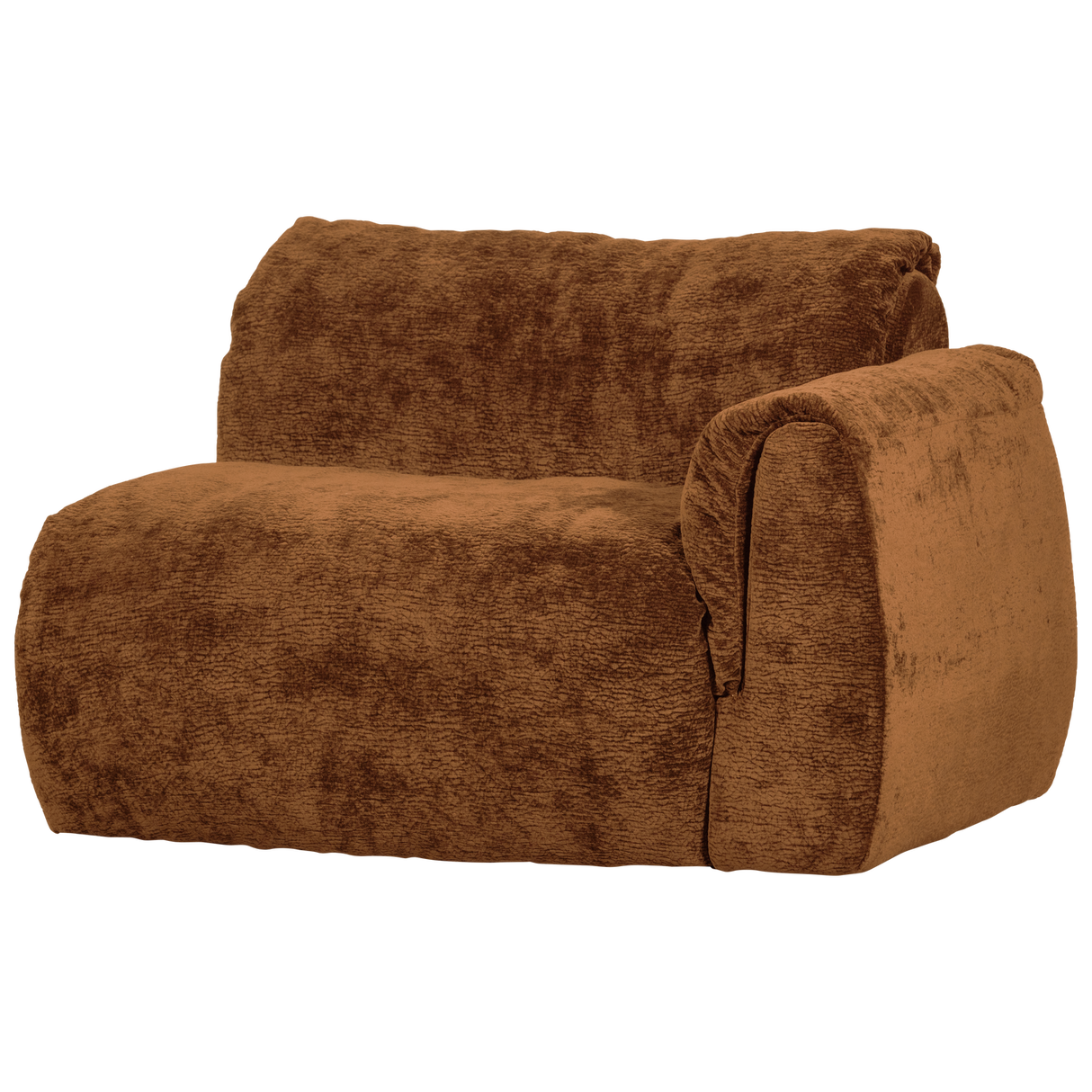 Baggy 1 Zits Element Met Arm Rechts 3 D Chenille Middenbruin