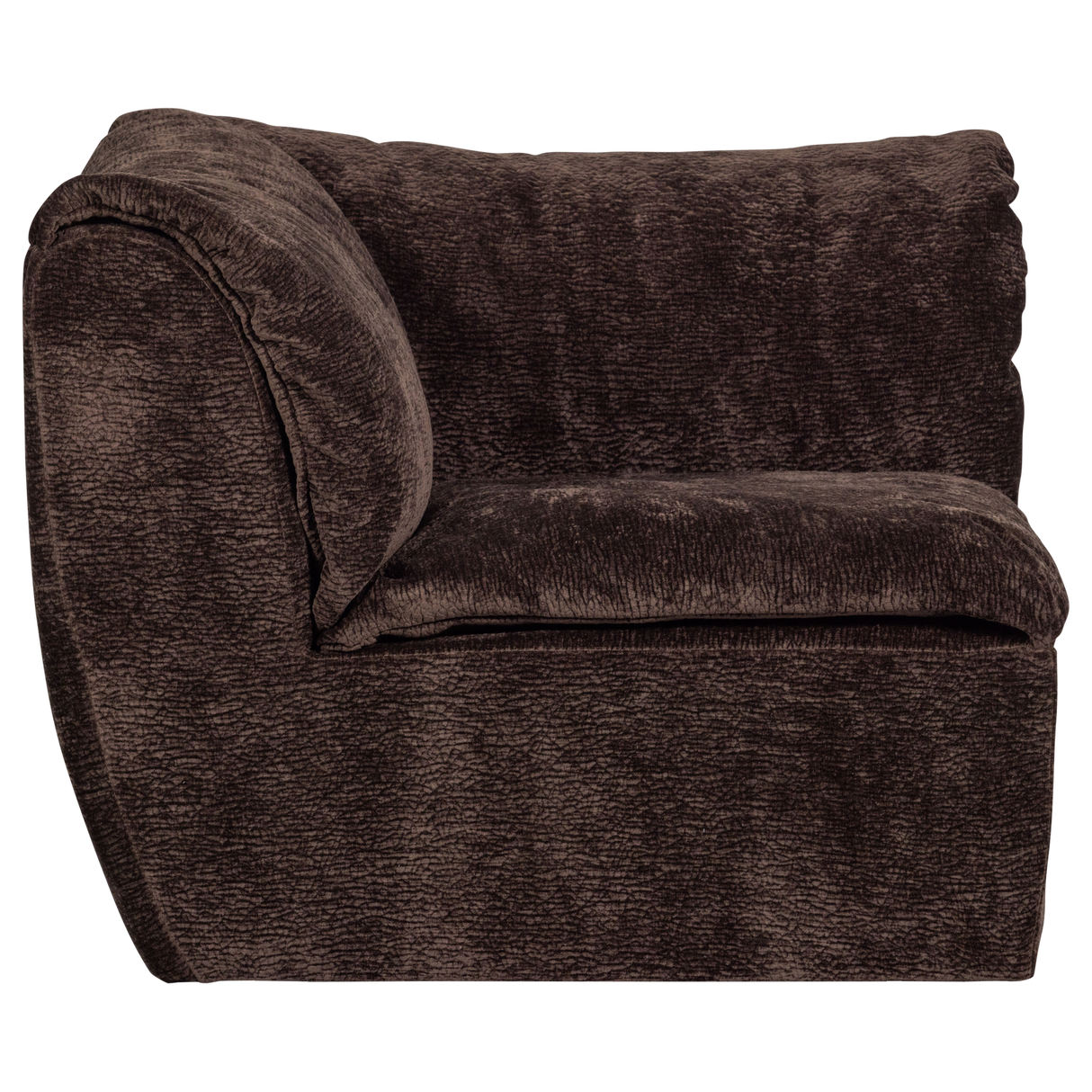 Baggy Hoekelement 3 D Chenille Donkerbruin