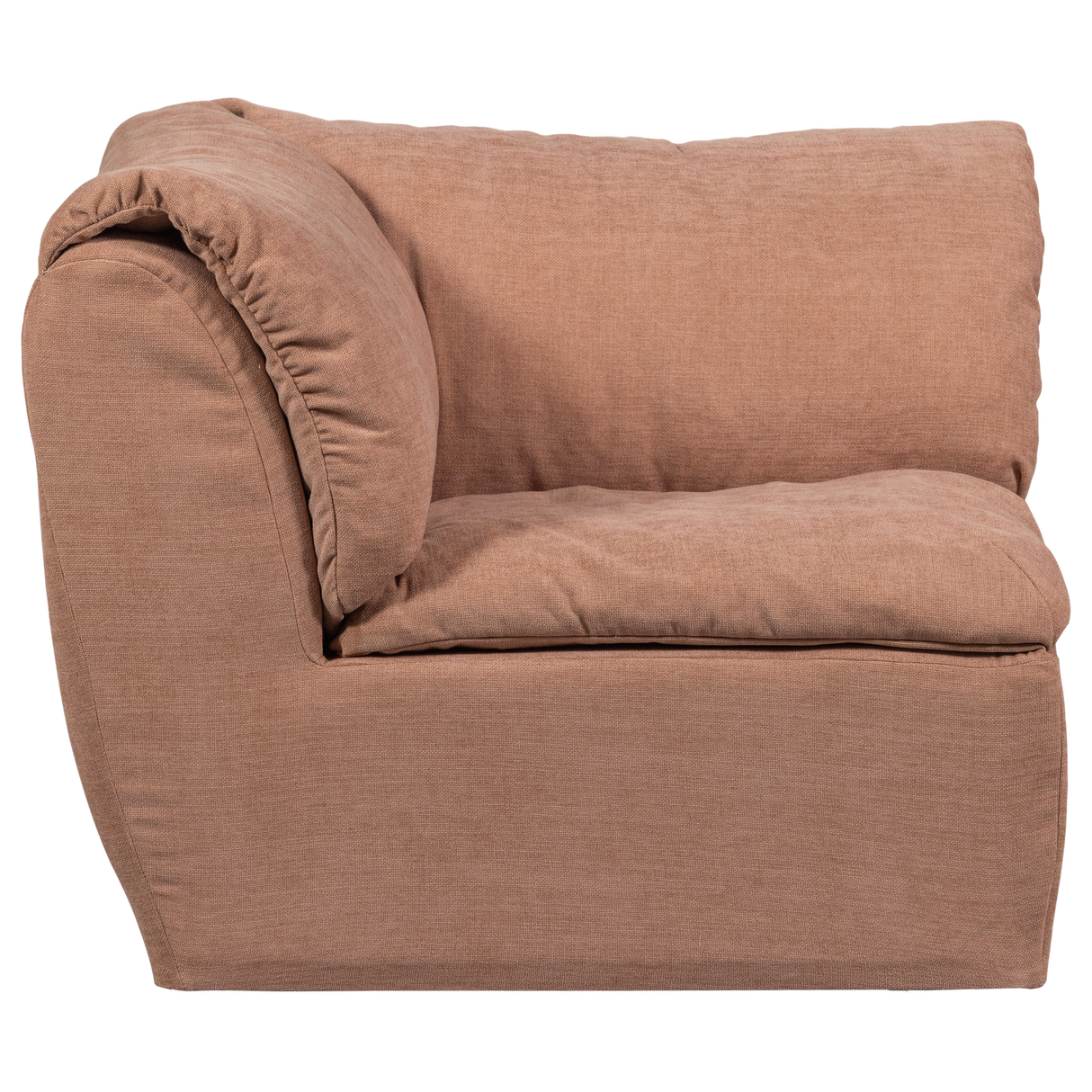 Baggy Hoekelement Geweven Chenille Oudroze