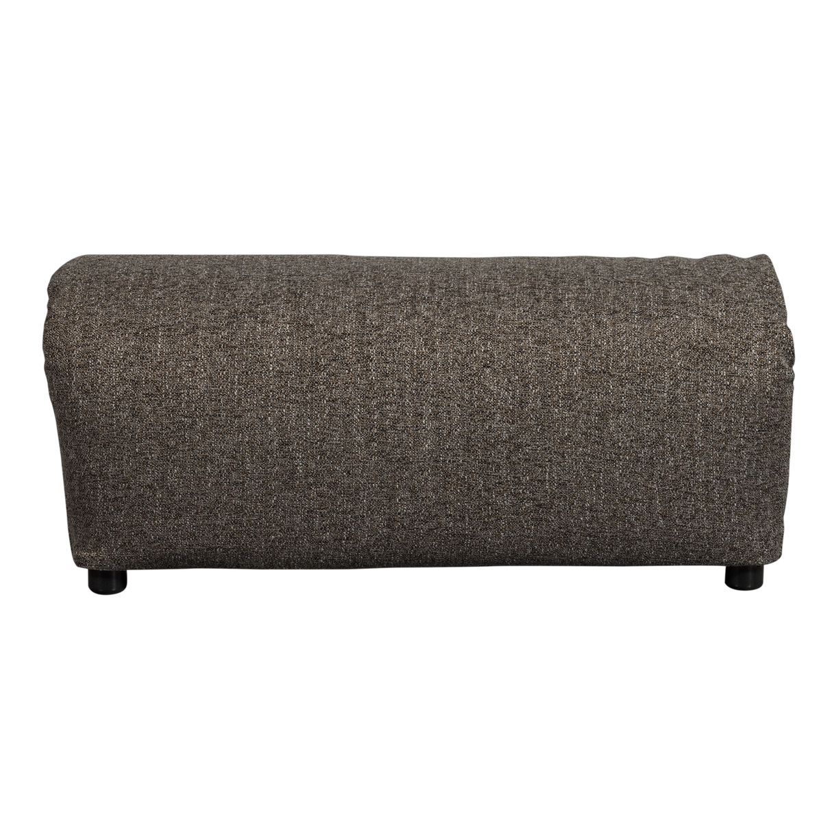 Baggy Hocker Geweven Stof Warmgrijs Melange