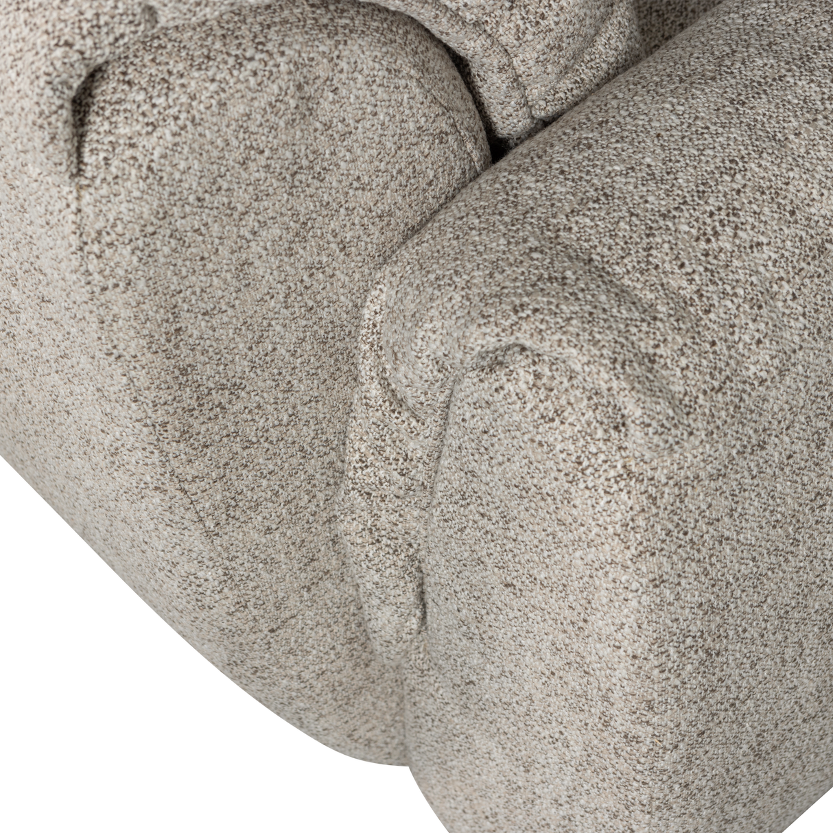 Baggy Draaifauteuil Geweven Stof Naturel Melange