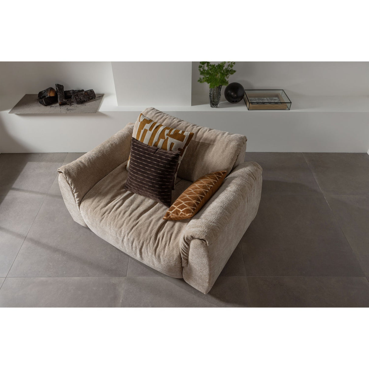 Baggy Loveseat 3 D Chenille Zand