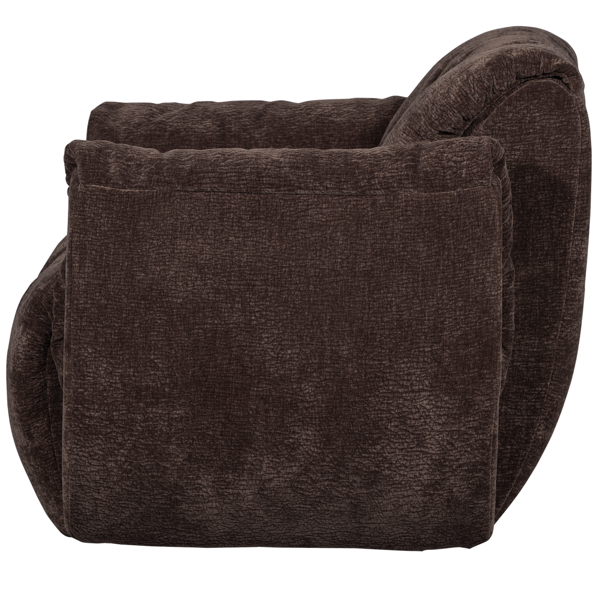 Baggy Draaifauteuil 3 D Chenille Donkerbruin