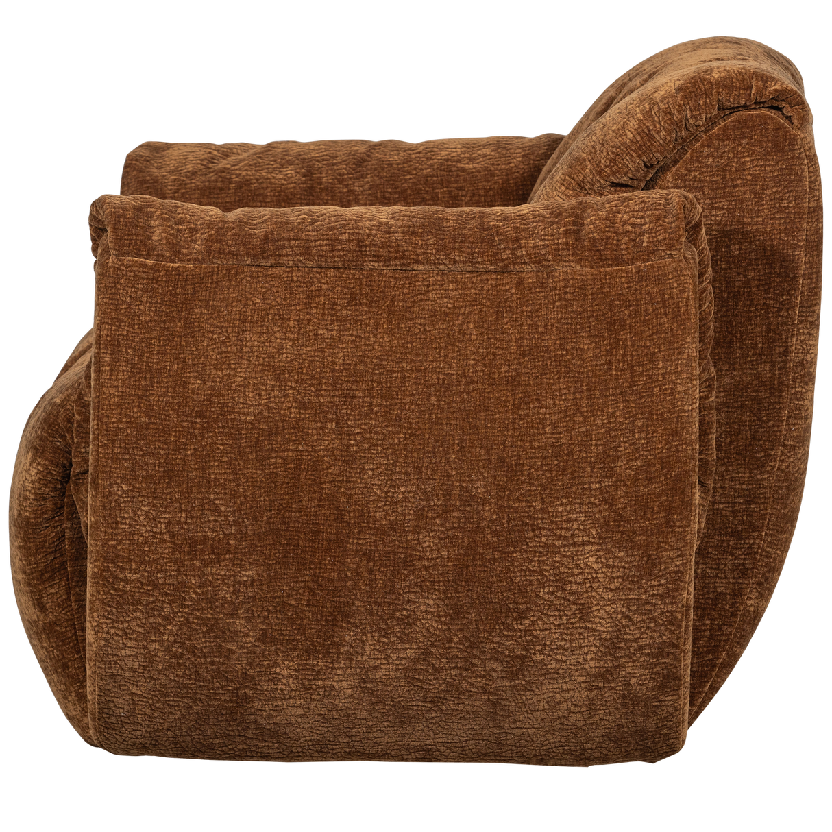 Baggy Draaifauteuil 3 D Chenille Middenbruin