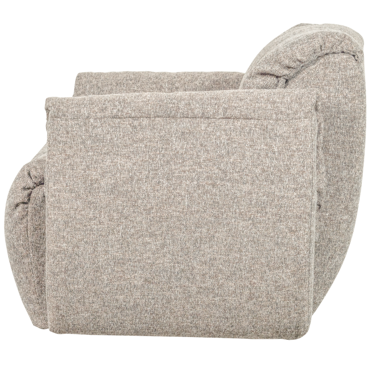 Baggy Draaifauteuil Geweven Stof Naturel Melange