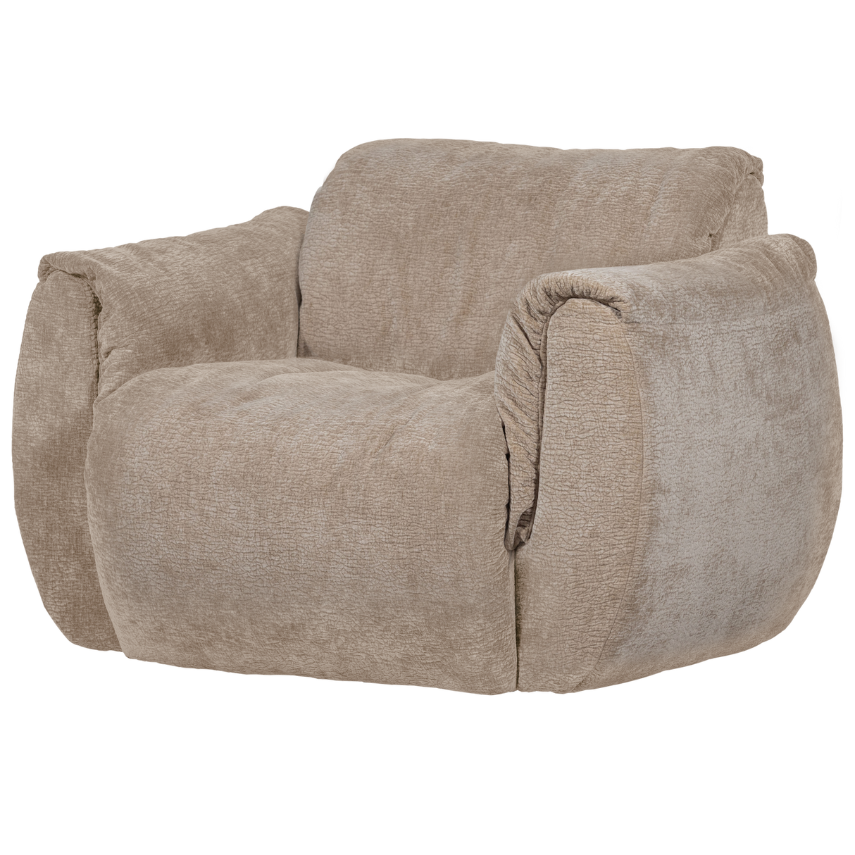 Baggy Draaifauteuil 3 D Chenille Zand