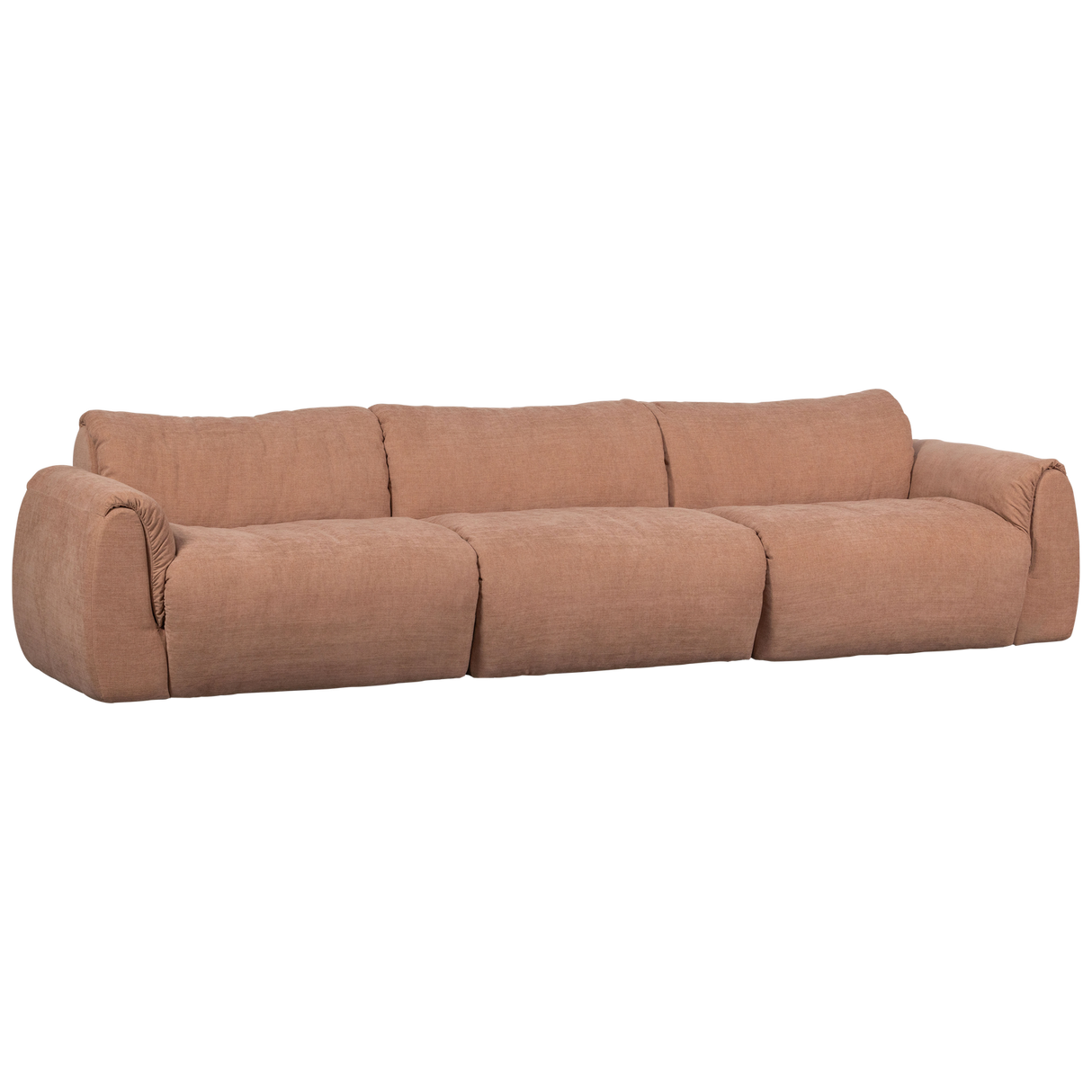Baggy 3 Zits Bank Geweven Chenille Oud Roze