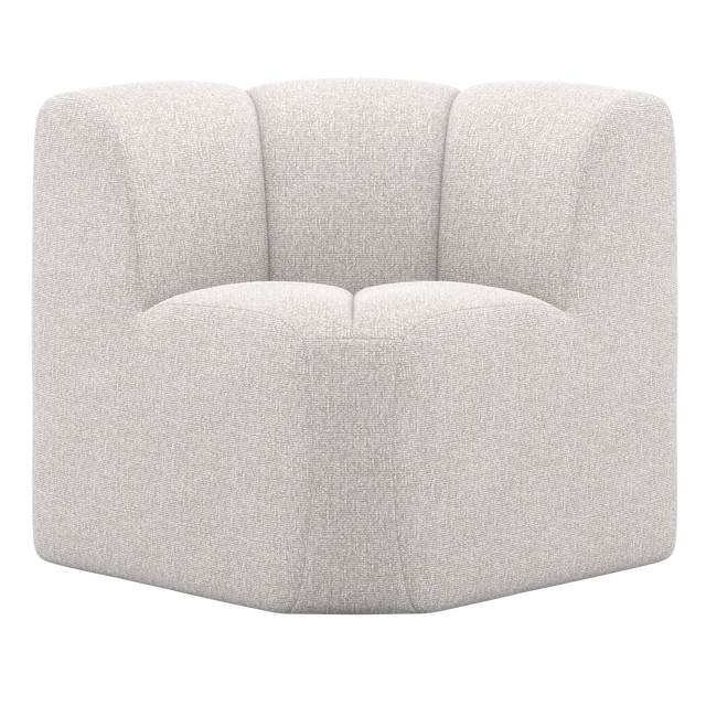 Mojo Eetbankje Hoek Met Rugleuning Boucle Ecru Melange