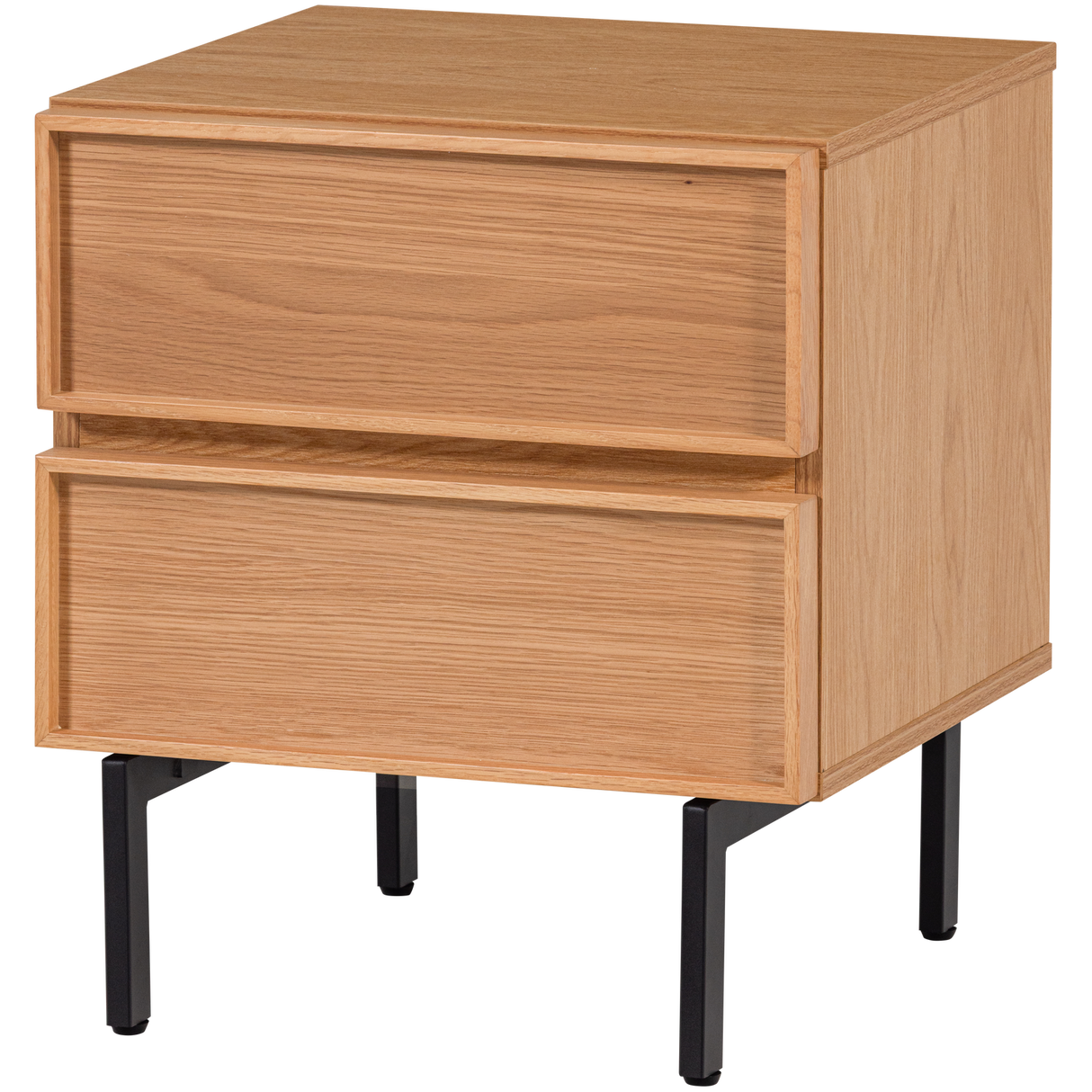 Tours Ladekast/Nachtkastje 2 Lades Melamine/Mdf Naturel