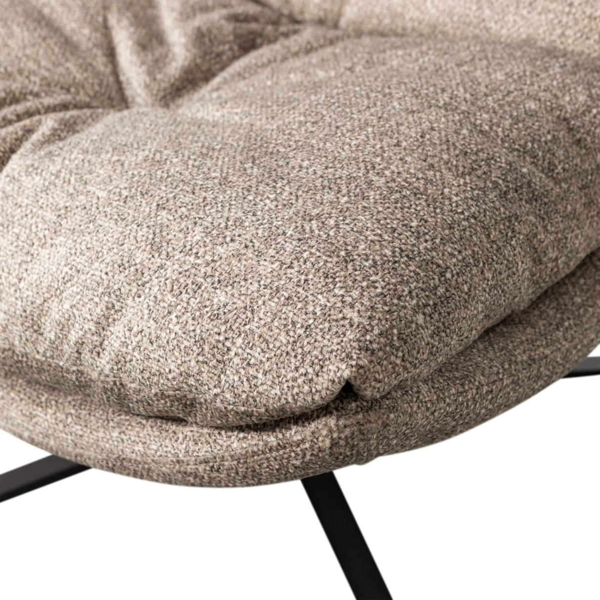 Arve Draaifauteuil Bedrukte Stof Naturel Melange