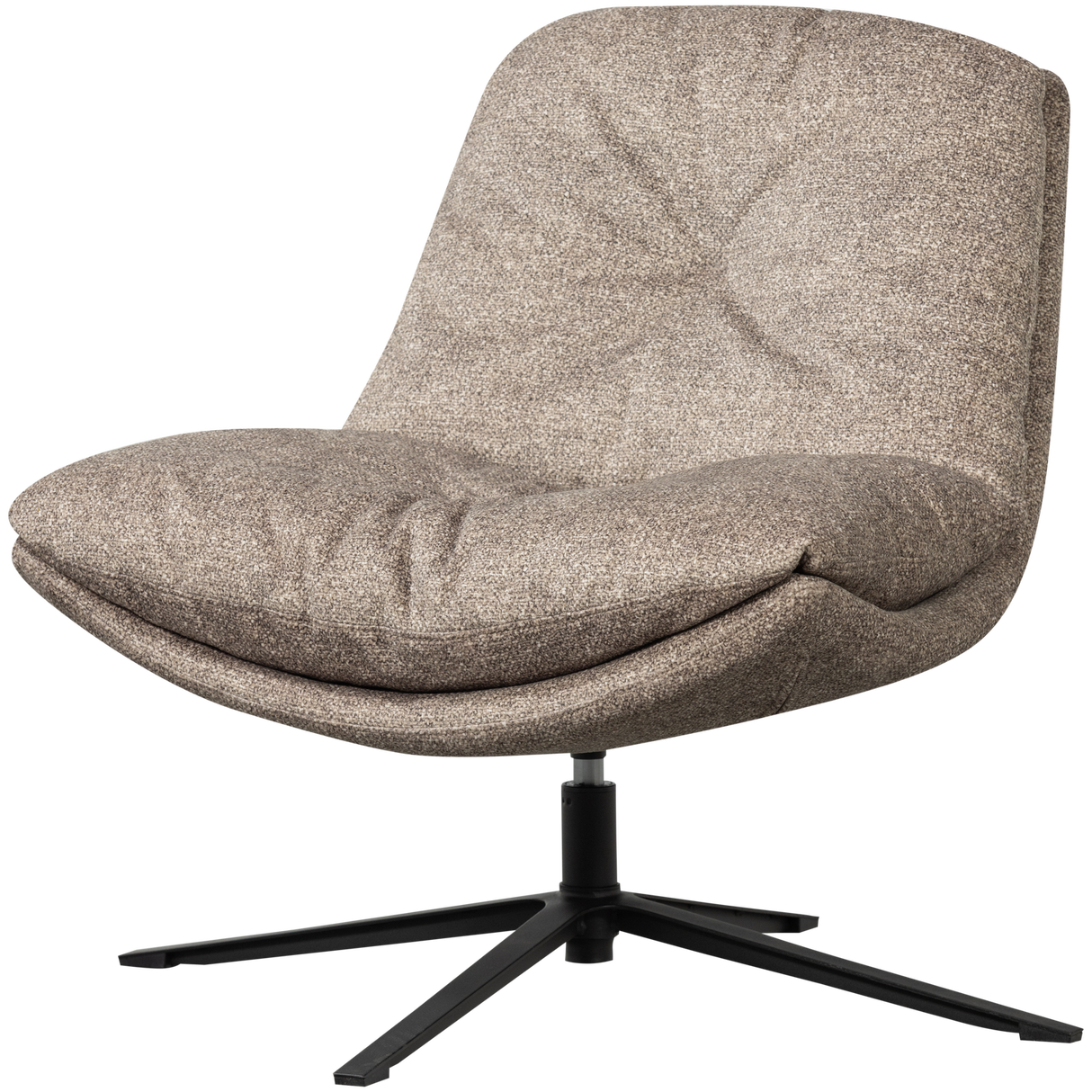 Arve Draaifauteuil Bedrukte Stof Naturel Melange