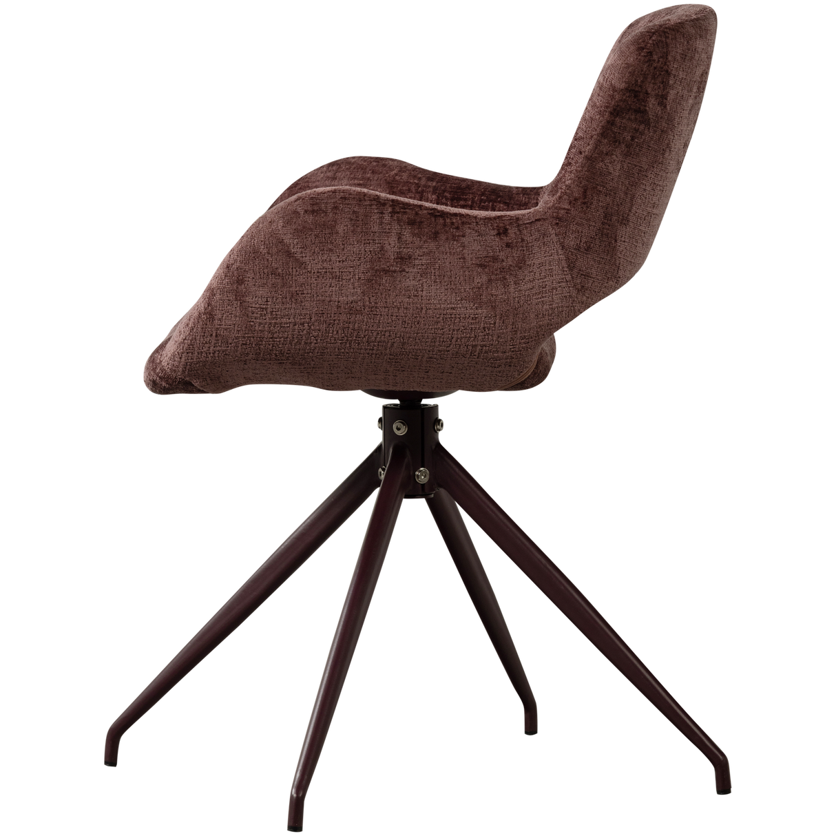 Eliva Eetkamerstoel Structure Velvet Paars Set Van 2
