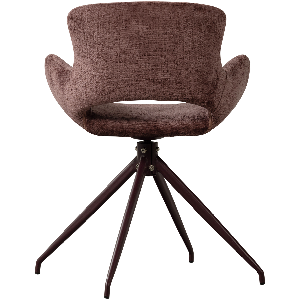 Eliva Eetkamerstoel Structure Velvet Paars Set Van 2