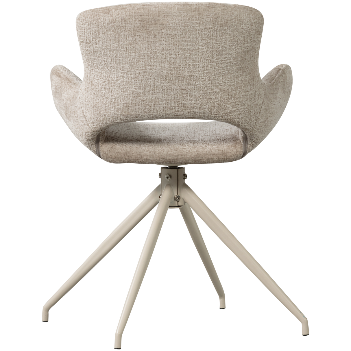 Eliva Eetkamerstoel Structure Velvet Zand Set Van 2