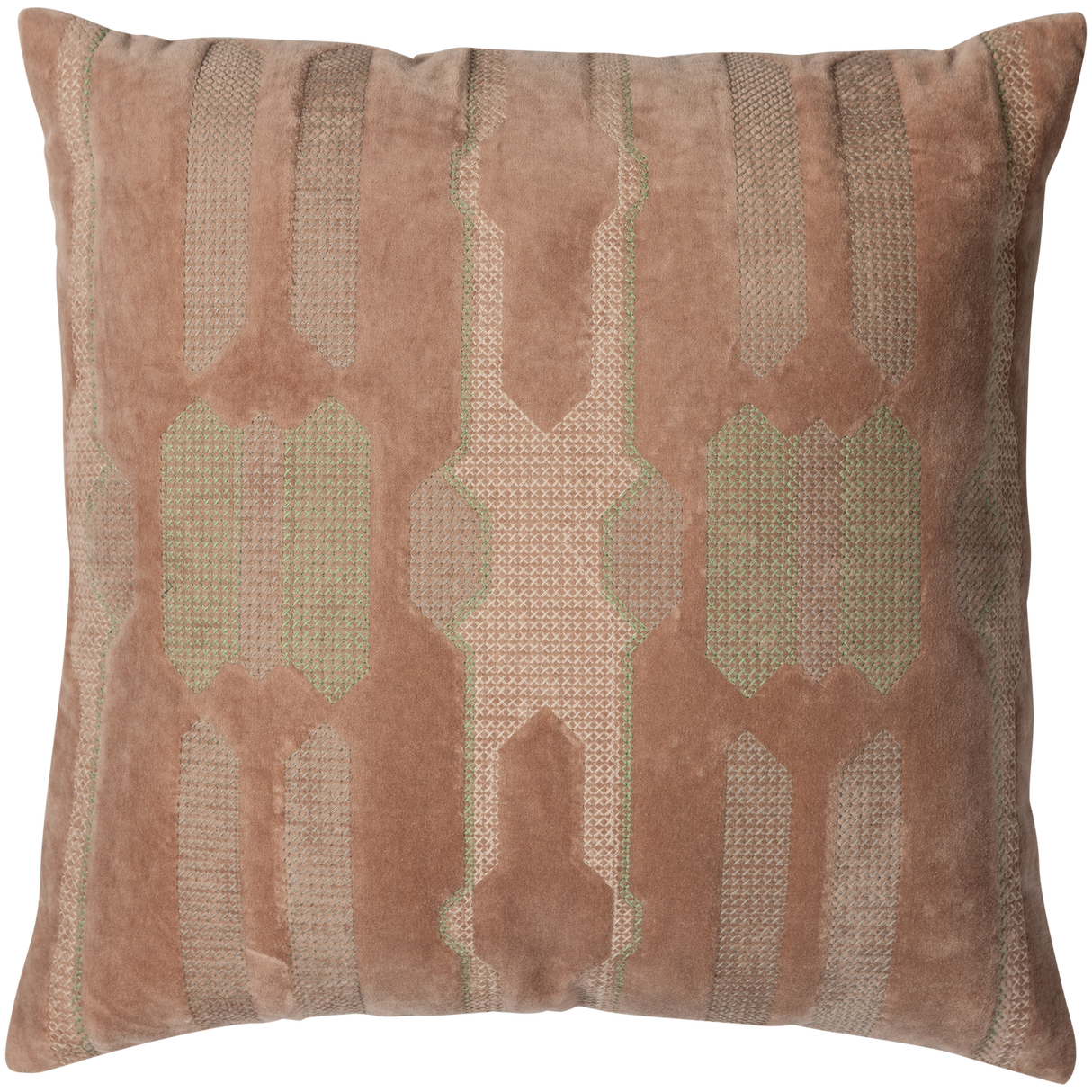 Feis Kussens Velvet Roze/Naturel Set Van 3