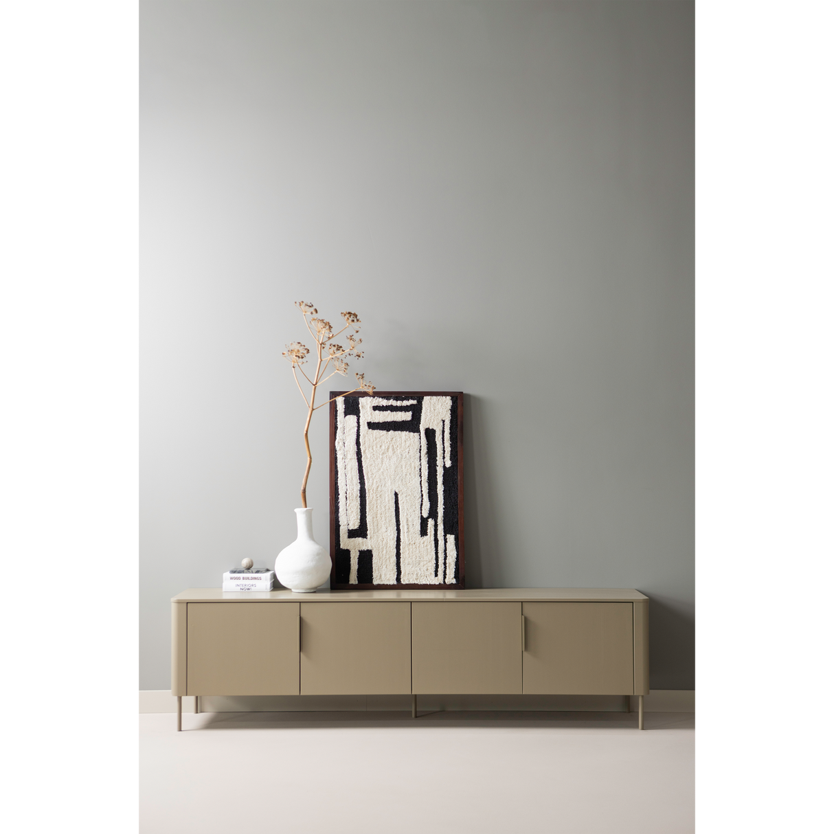 Anka Wanddeco Katoen Zwart/Wit
