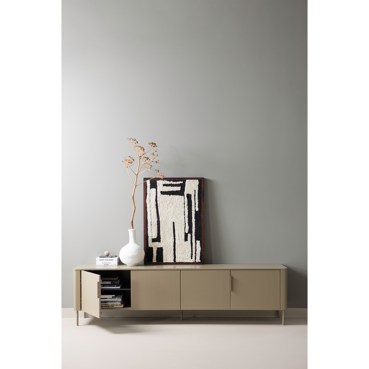 Anka Wanddeco Katoen Zwart/Wit