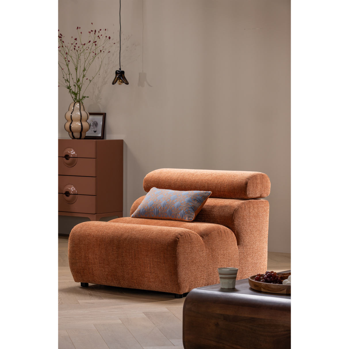 Elle Hanglamp Klein Glas Bruin