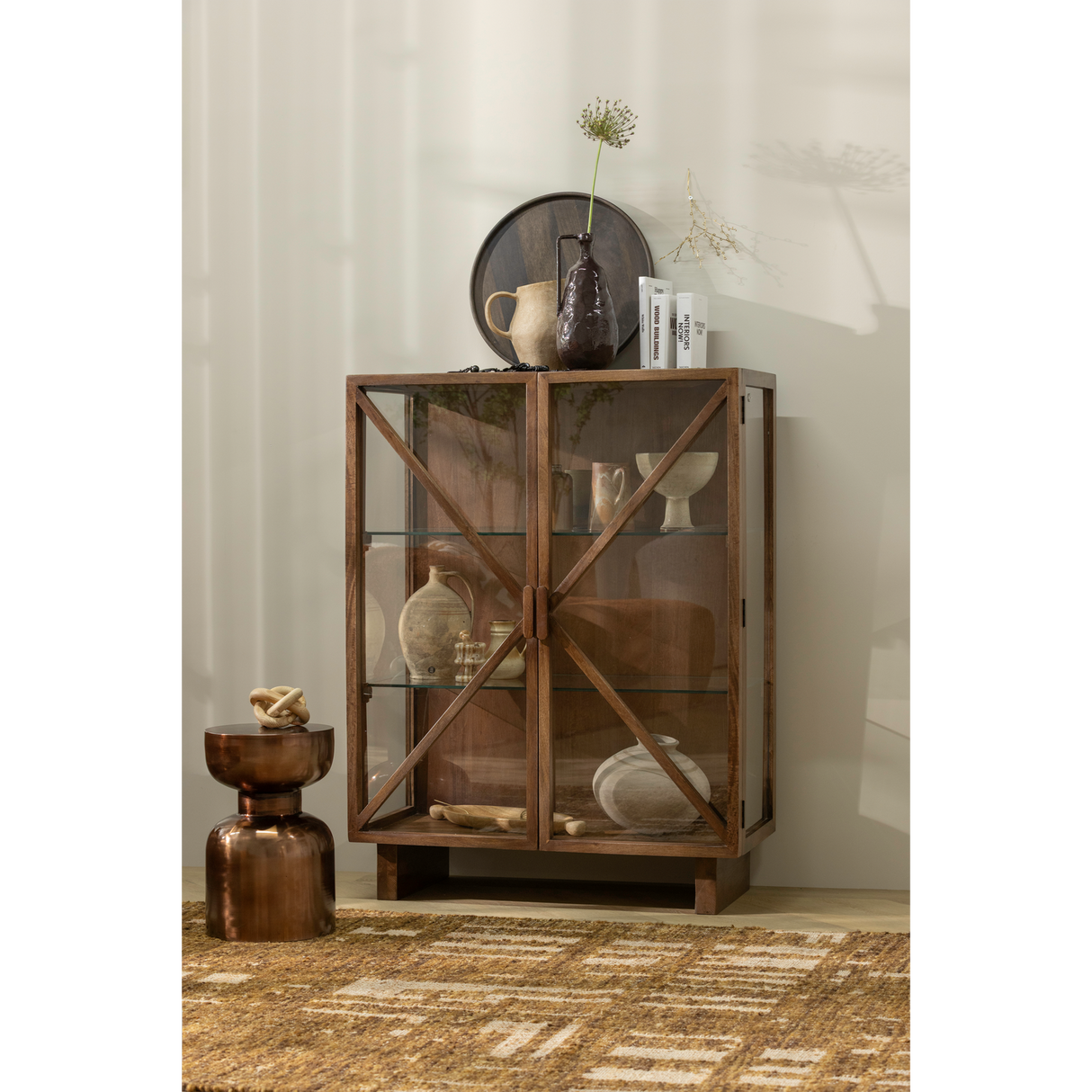 Kella 2 Deurs Kast Mango Hout Bruin