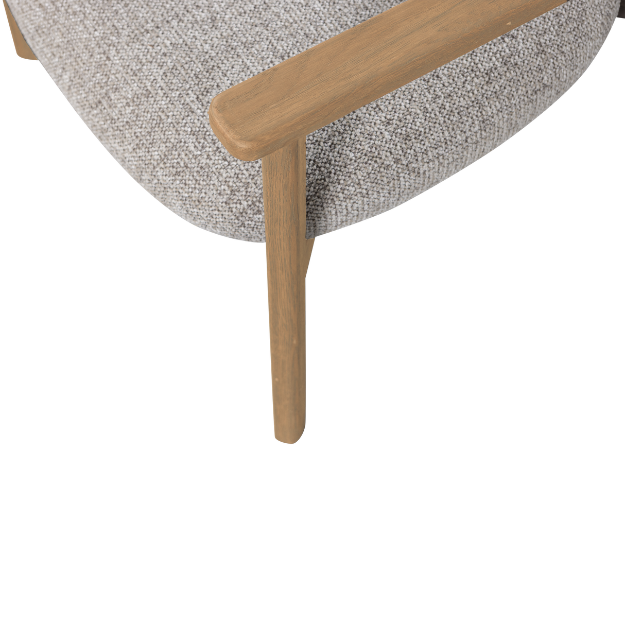 Udar Fauteuil Naturel Met Houten Frame Naturel